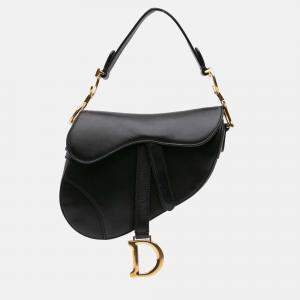 Dior Mini Leather Saddle Black Bag