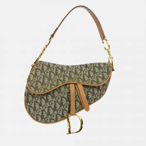 Christian Dior Green Trotter Saddle Handbag