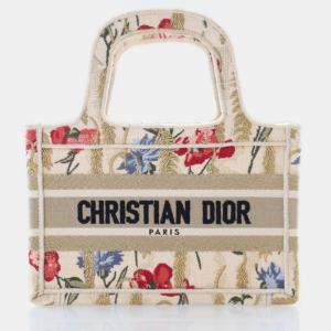 Dior Mini Canvas Hibiscus Book Tote