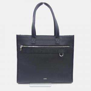 Dior Black Leather Tote Bag