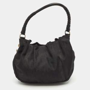 Dior Black Diorissimo Nylon Lovely Hobo