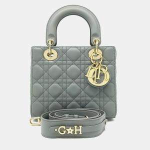 Dior Grey Leather Lady Bag Small