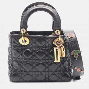 Dior Black Small Crinkled Patent Cannage My ABCDior Lady Dior