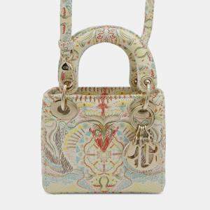 Dior Multicolor Micro Calfskin In Lights Lady Dior