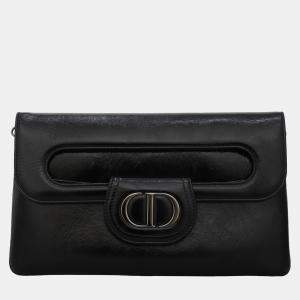 Dior Medium DiorDouble Chain Black Crossbody Bag