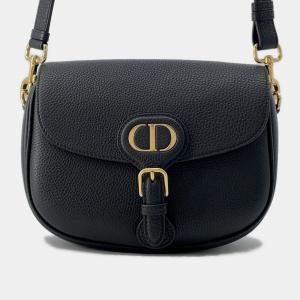 Dior Bobby Shoulder Bag Black Grained Calfleather Size Medium