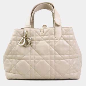 Christian Dior Handbag Toujours Bag Medium Leather Beige
