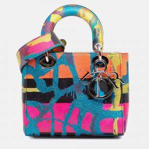 Dior Blue Chris Martin Small Calfskin Lady Dior