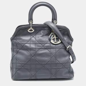 Dior Grey Cannage Leather Granville Tote 