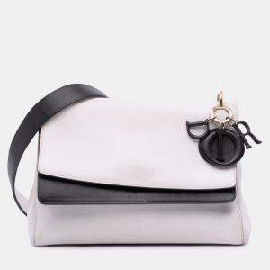 Dior White Leather Be Dior Double Flap