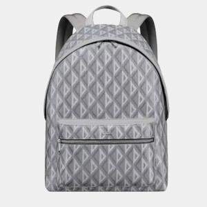 Dior Rider Backpack Gray CD Diamond Coated Cotton Canvas Backpack