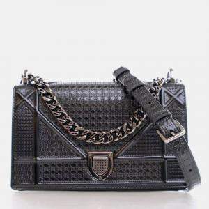 Dior Small Metallic Micro-Cannage Diorama Flap Bag