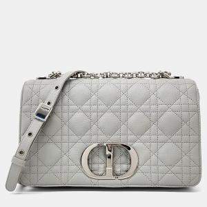 Dior Grey Leather Medium Carobac Bag