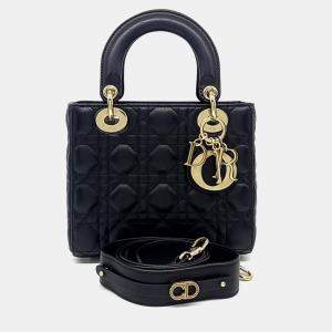 Dior Black Leather Lady Bag Small