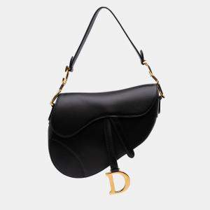 Dior Black Smooth Calfskin Saddle Bag