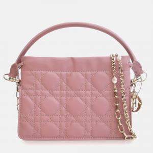 Dior Pink Mini Lambskin Cannage Milly