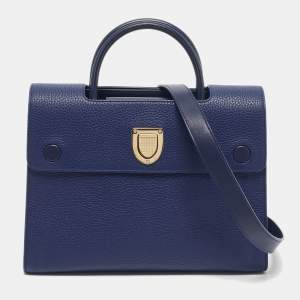 Dior Navy Blue Leather Medium Diorever Tote