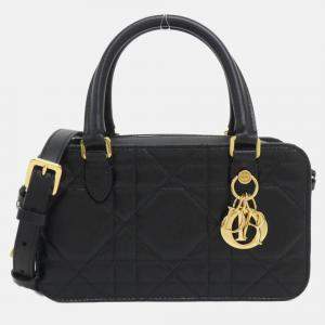 Pre Owned Christian Dior Black Cannage Leather Handbag