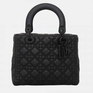 Pre Owned Christian Dior Lady Dior Medium Studded Bag