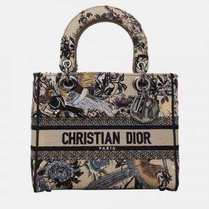 Pre Owned Christian Dior  Lady D-Lite Embroidered Tote Bag