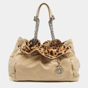 Pre Owned Dior Beige Leather Le Trente Shoulder Bag