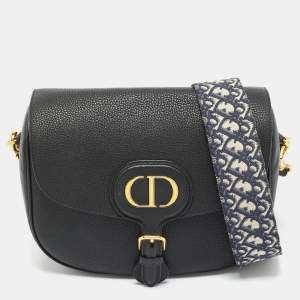 Pre Owned Dior Black Leather Large Bobby Shoulder Bag