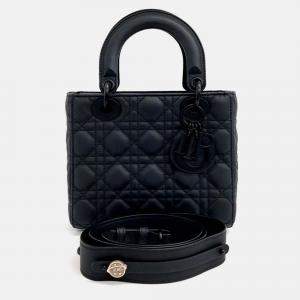 Pre Owned Dior Black Leather Ultramatte Lady Bag Small