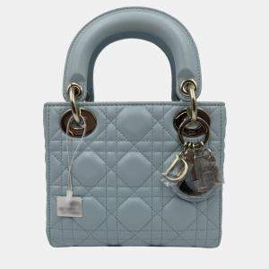 Pre Owned Dior Blue Mini Cannage Lady Dior
