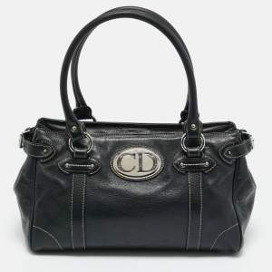 Pre Owned Dior Black Leather CD Satchel