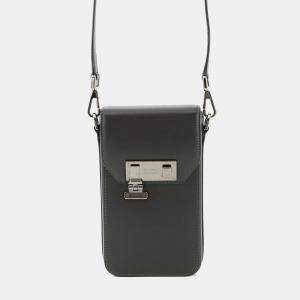 Pre Owned Dior Dior Padlock Vertical Pouch Black Leather