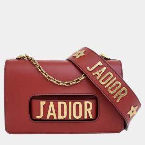 Pre Owned Dior Red Medium Smooth Calfskin JAdior Chain Flap
