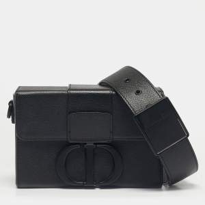 Pre Owned Dior Black Leather 30 Montaigne Box Bag