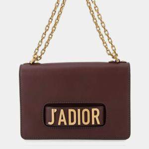Pre Owned Dior J'Adior Chain shoulder Bordeaux Leather