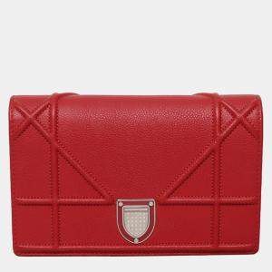 Pre Owned Diorama Wallet On Chain Pouch Bag