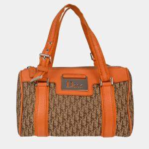 Pre Owned Christian Dior Beige Trotter Handbag