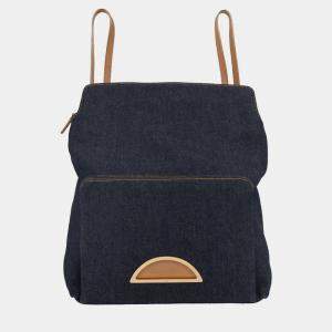 Pre Owned Christian Dior Blue Denim Malice Backpack