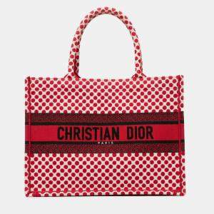 Pre Owned Dior Red Medium Dioramour Book Tote