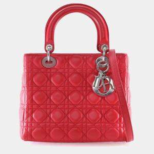 Pre Owned Dior Medium Lambskin Lady Dior