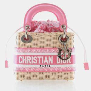 Pre Owned Dior Mini Wicker Oblique Lady Dior