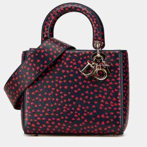 Pre Owned Dior Navy Blue Medium Calfskin I Love Paris Lady Dior