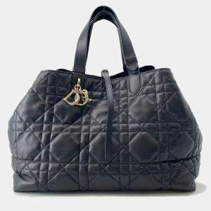 Pre Owned Christian Dior Toujours Black Leather Large Handbag 