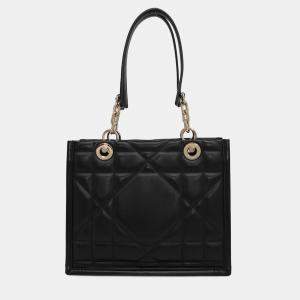 Pre Owned Christian Dior  Black Leather  Archi Cannage Essential Tote