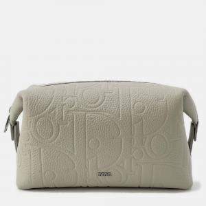 Pre Owned Dior Gravity Pouch Gray Leather