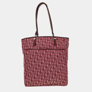 Pre Owned Christian Dior Bordeaux Trotter Tote Bag