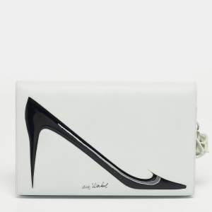 Pre Owned حقيبة كلتش ديور آندي وار�ول جلد أزرق فاتح