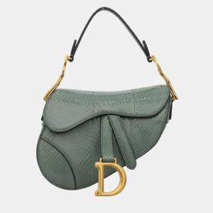 Pre Owned Dior Python Mini Saddle Bag