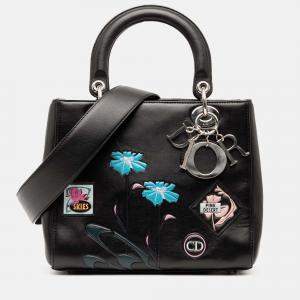 Pre Owned Dior Black Medium Calfskin Paradise Lady Dior