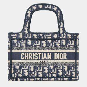 مملوكة مسبقًا Christian Dior 2020 Navy Oblique Mini Book Tote