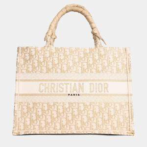 Pre Owned Christian Dior 2023 Gold Monogram Medium Book Tote