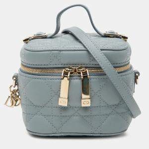 Pre Owned حقيبة ديور ليدي ديور فانتي ميكرو لامبسكين كاناج أزرق